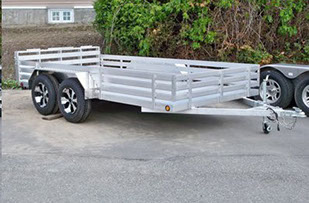 6 x 12 foot double axle DMF aluminum trailer