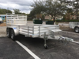 DMF Aluminum 6 x 12 double axle Trailer